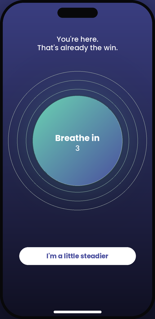 PurePath SOS breathing screen